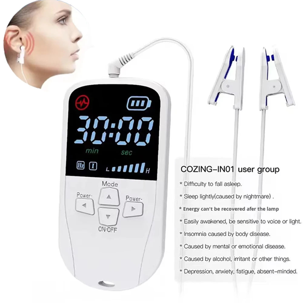 CES Vagus Nerve Stimulation Clip Ear Sleep Aid Device Relieve Insomnia Sleep Anxiety Depression Reliever Promote Fast Sleep Deep