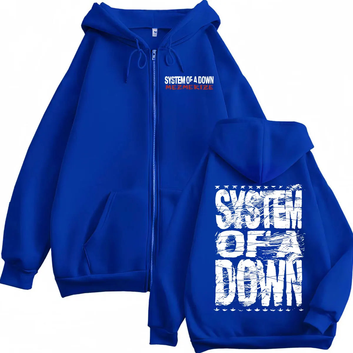 System of A Down Mezmerize Merch Zipper Hoodie Alternative Metal Music Zip Up Sweatshirts Rock Hip Hop Vintage Pullovers Unisex
