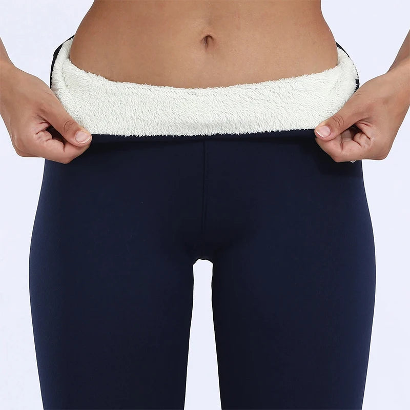 Thermal Leggings Women Winter Warm High Waist Simplicity Warm Pants Fashion Black Elasticity Autumn Velvet Comfortable Leggins
