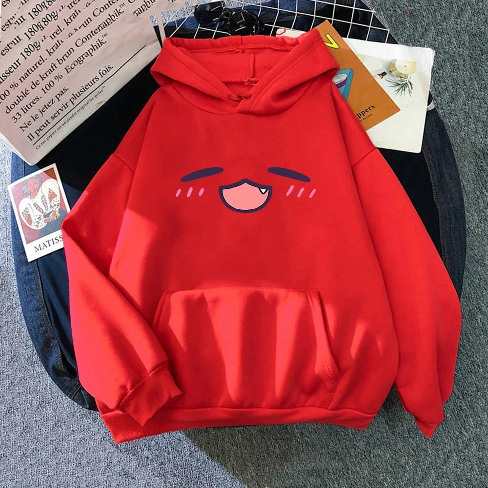 Tako Takodachi Face Hoodie Anime Hololive Hoodies Winter Women Spring/Autumn Tops Unisex Sweatshirt Vintage Harajuku Sudaderas
