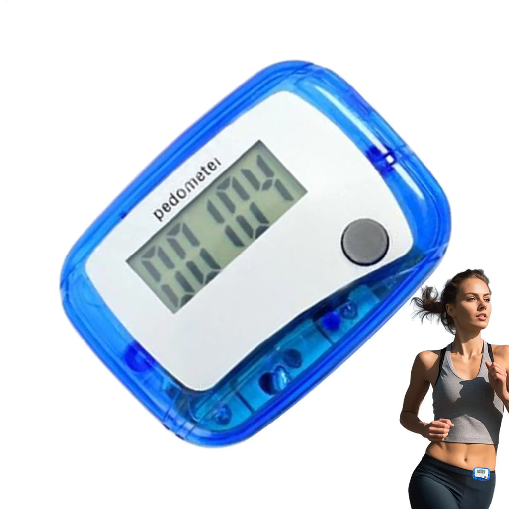 Portable 3D Pedometer Step Counter for Seniors LCD Digital Fitness Walk Meter for Sports Running Training Hiking & Backpacking