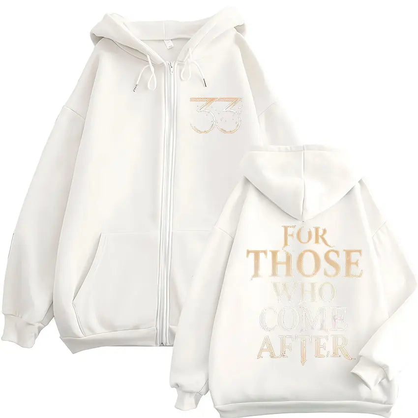 Game Esquie Clair Obscur Expedition 33 Jacket Hoody Unisex Vintage Oversized Zip Up Sweatshirt High Quality Fleece Zipper Hoodie