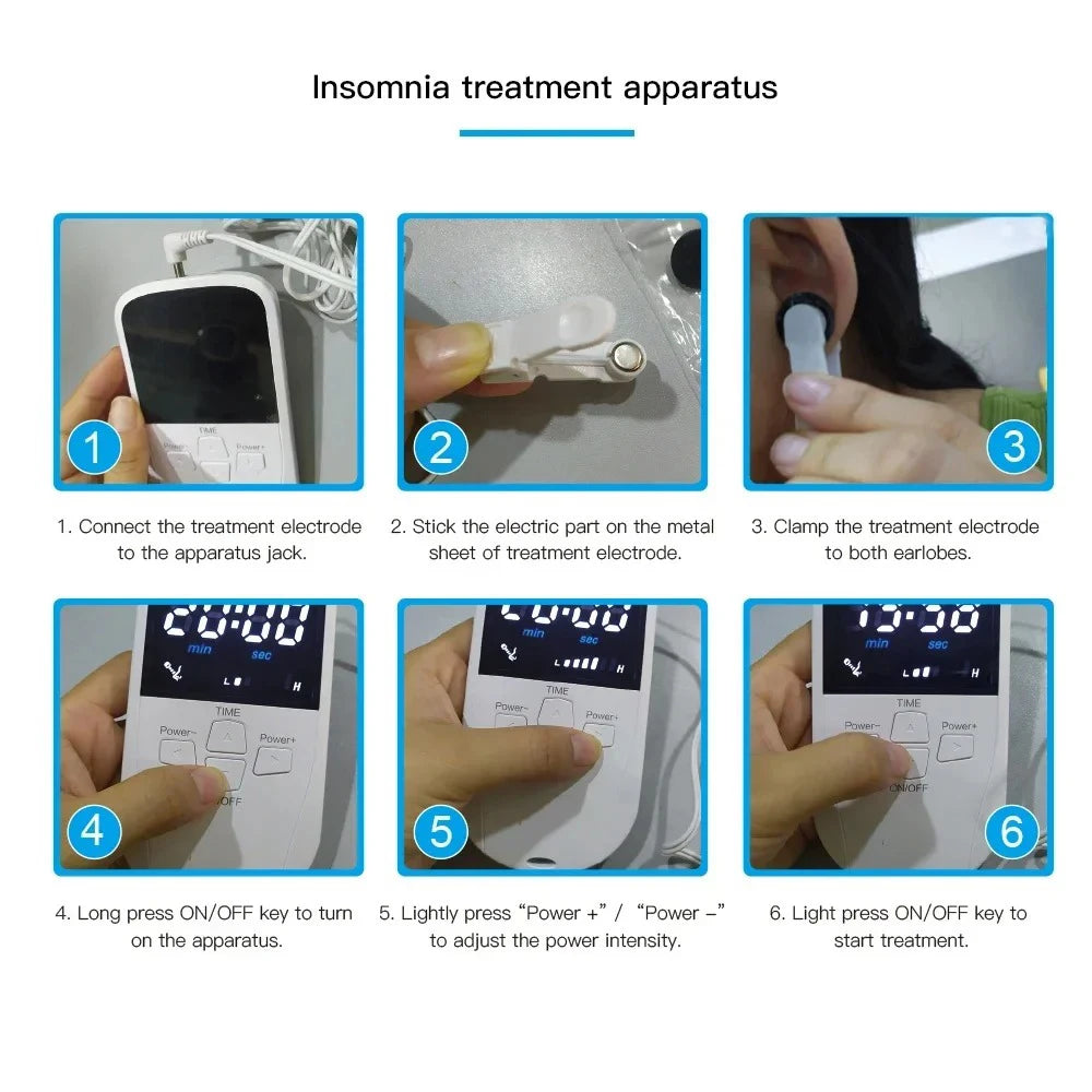 CES Vagus Nerve Stimulation Clip Ear Sleep Aid Device Relieve Insomnia Sleep Anxiety Depression Reliever Promote Fast Sleep Deep