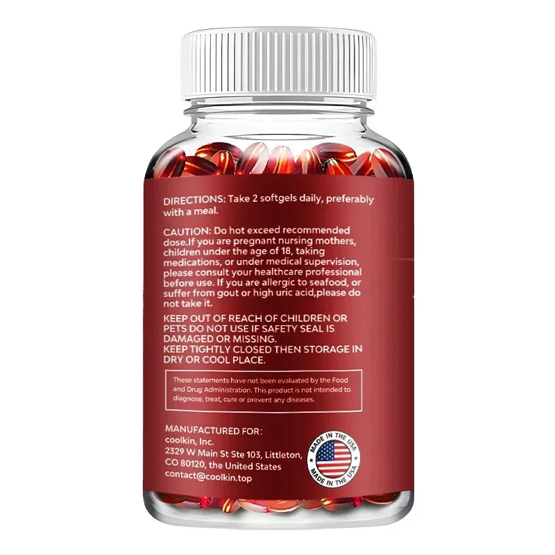 Astaxanthin - Promotes Cardiovascular Health, Speeds Up Metabolism, Supports Eye, Joint and Skin Health