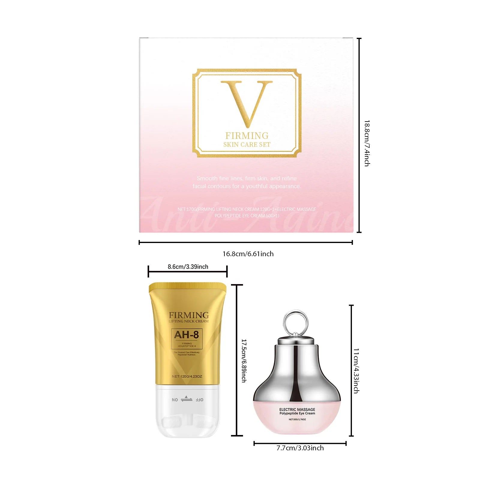 Face Firm Care Kit Tighten Eye Skin Improve Neck Firmness Relieve Skins Fatigue Brighten Tone Nourish Face Shaping Contour Kit