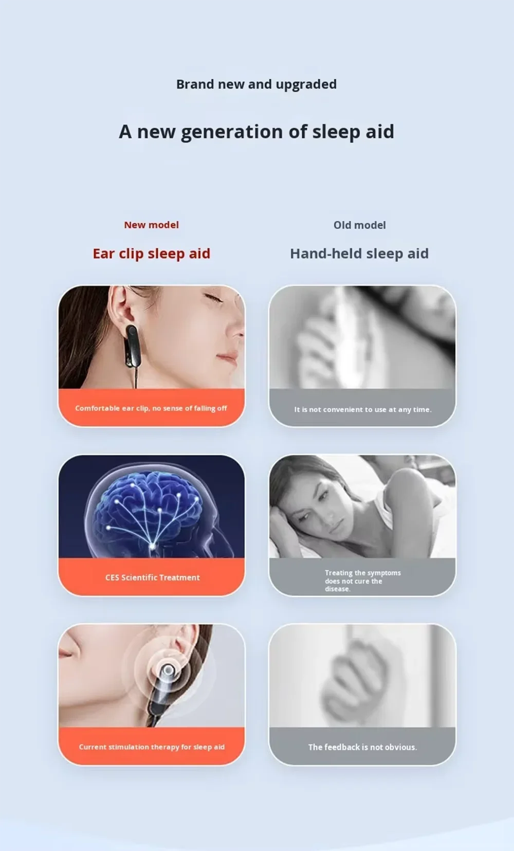 CES Vagus Nerve Stimulation Clip Ear Sleep Aid Device Relieve Insomnia Sleep Anxiety Depression Reliever Promote Fast Sleep Deep