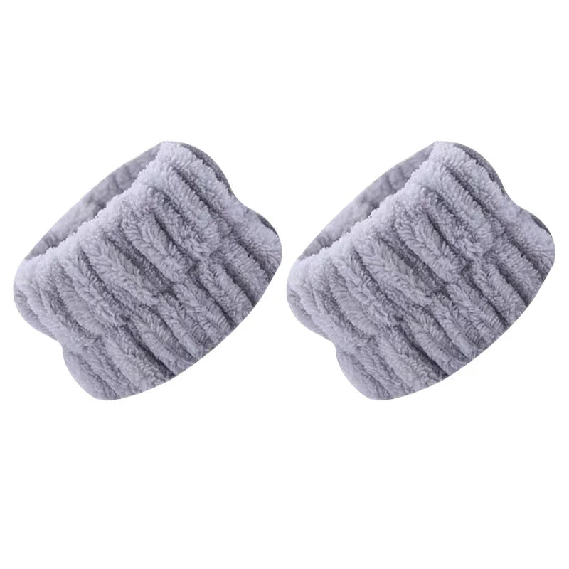 Face Wash Wristband Fleece Skincare  Band Wrist Cuffs for Makeup Shower Girls Headbands Wrist Washband Oversleeves