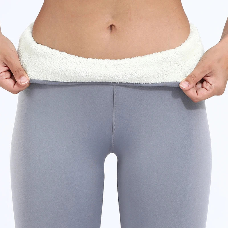 Thermal Leggings Women Winter Warm High Waist Simplicity Warm Pants Fashion Black Elasticity Autumn Velvet Comfortable Leggins