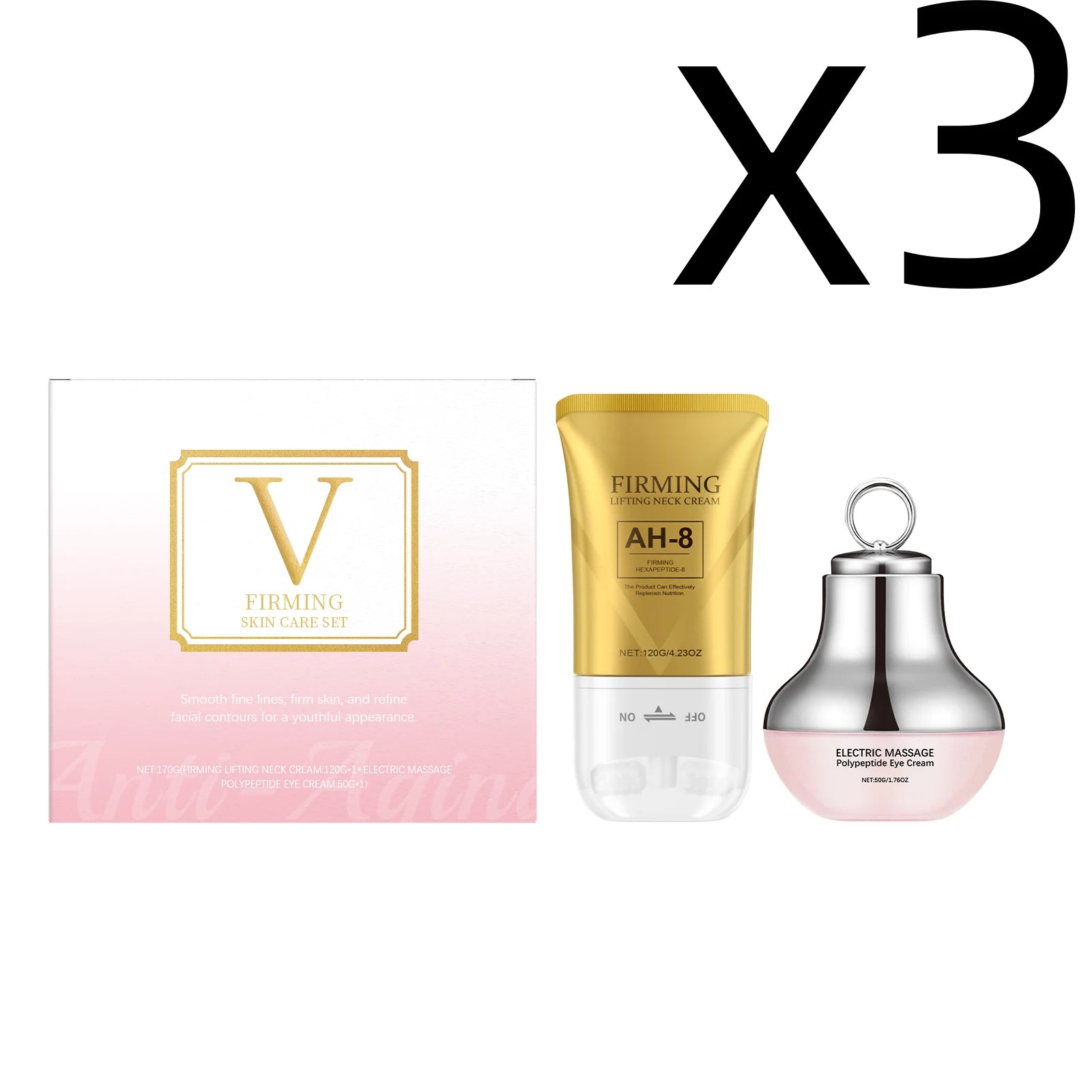 Face Firm Care Kit Tighten Eye Skin Improve Neck Firmness Relieve Skins Fatigue Brighten Tone Nourish Face Shaping Contour Kit