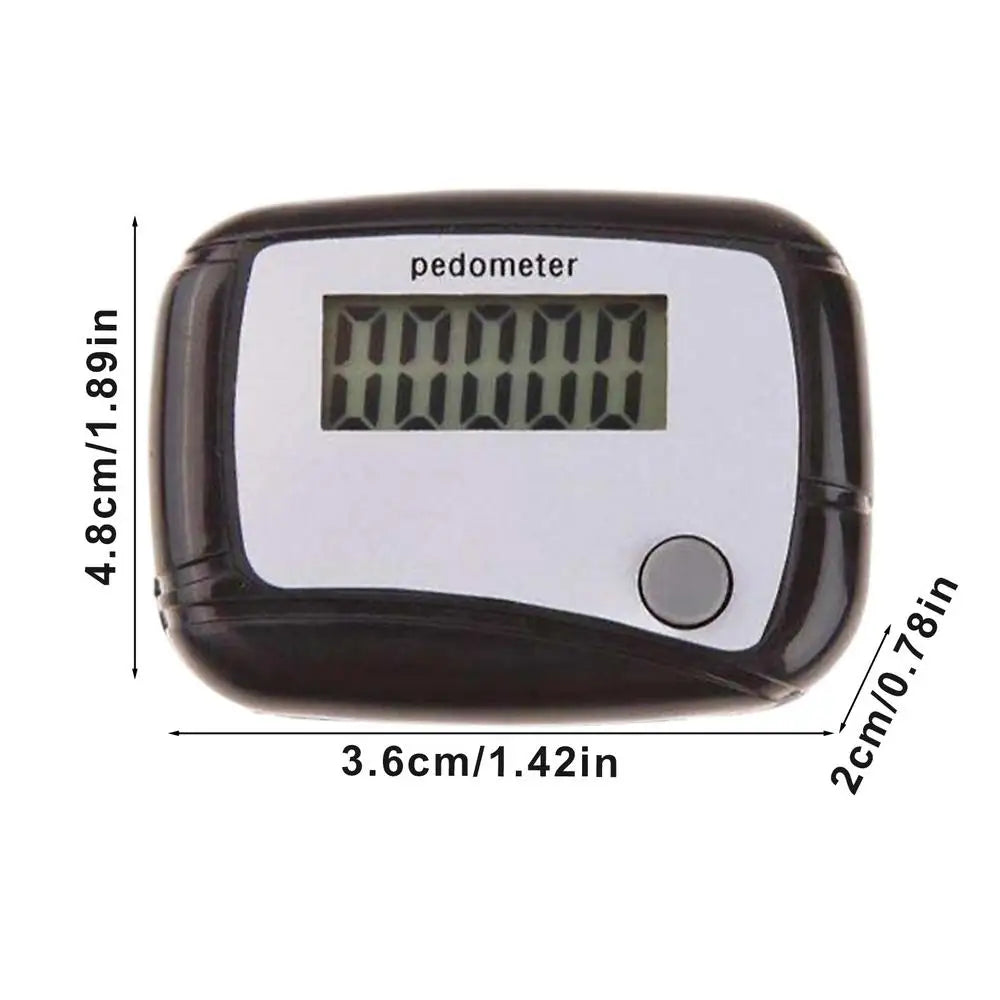 Portable 3D Pedometer Step Counter for Seniors LCD Digital Fitness Walk Meter for Sports Running Training Hiking & Backpacking