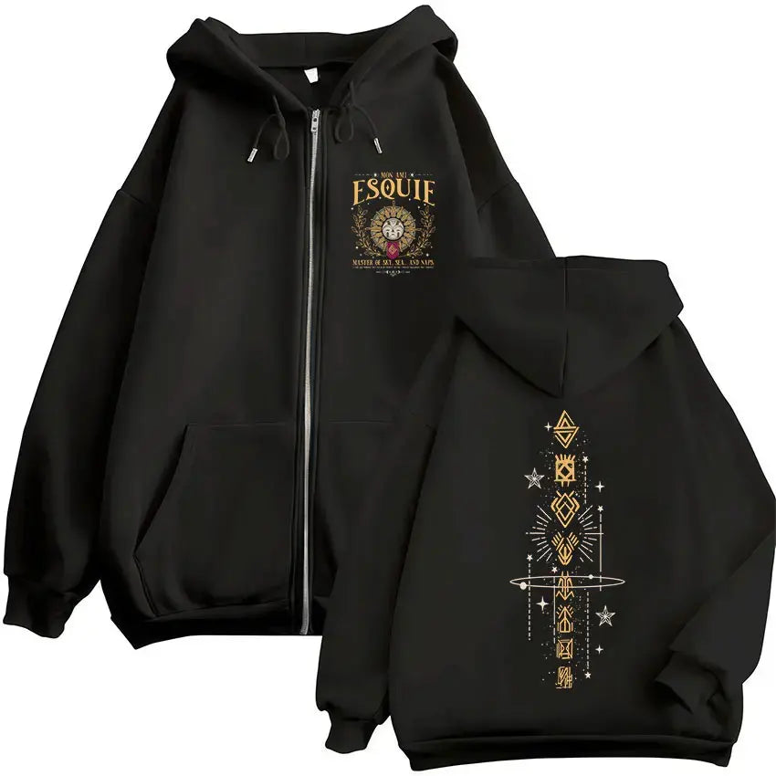 Game Esquie Clair Obscur Expedition 33 Jacket Hoody Unisex Vintage Oversized Zip Up Sweatshirt High Quality Fleece Zipper Hoodie