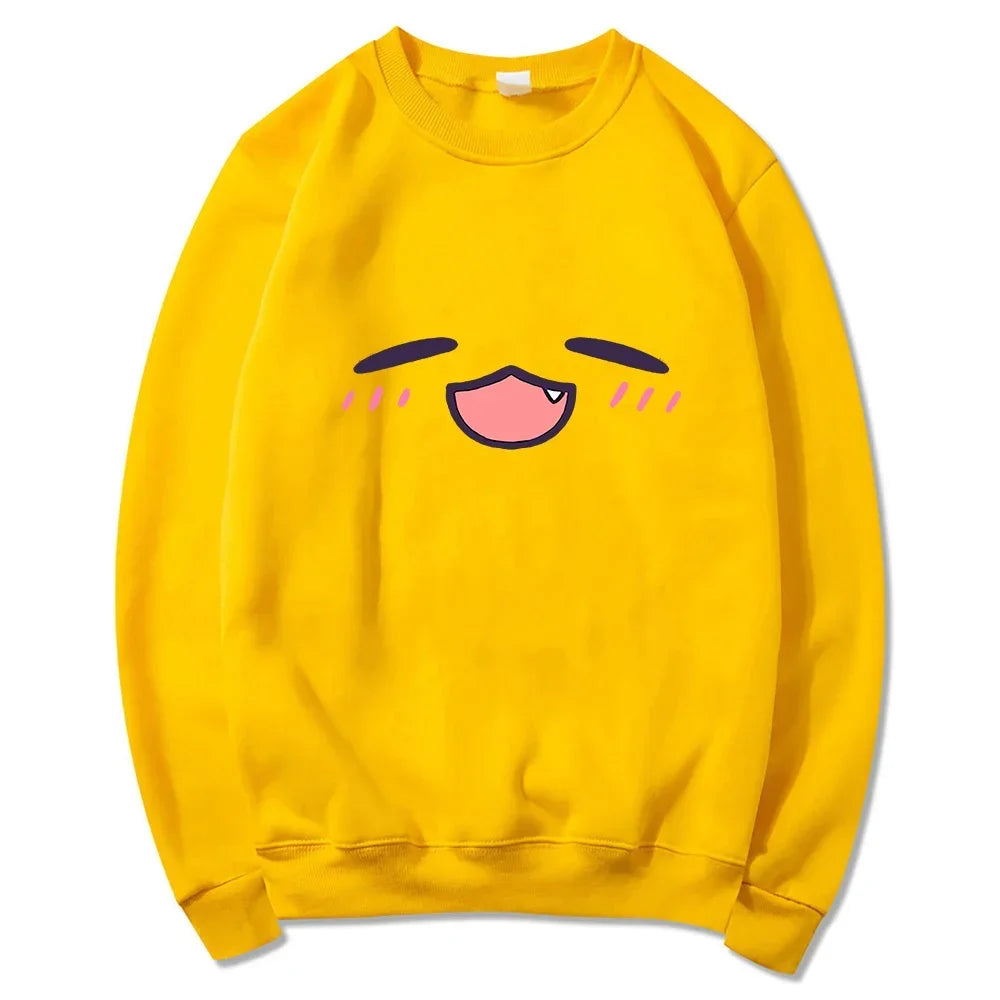 Tako Takodachi Face Hoodie Anime Hololive Hoodies Winter Women Spring/Autumn Tops Unisex Sweatshirt Vintage Harajuku Sudaderas