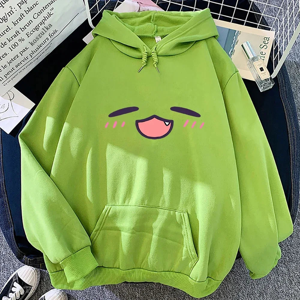 Tako Takodachi Face Hoodie Anime Hololive Hoodies Winter Women Spring/Autumn Tops Unisex Sweatshirt Vintage Harajuku Sudaderas