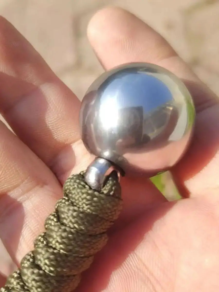 Ball Pendant Self Defense Gadgets Personal Security Protection Tool Supplies For Women Men Stainless Steel