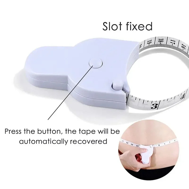 Body fat caliper and Waist Measurement Tape set - handheld fat caliper and tape combination, portable fitness measuring tool