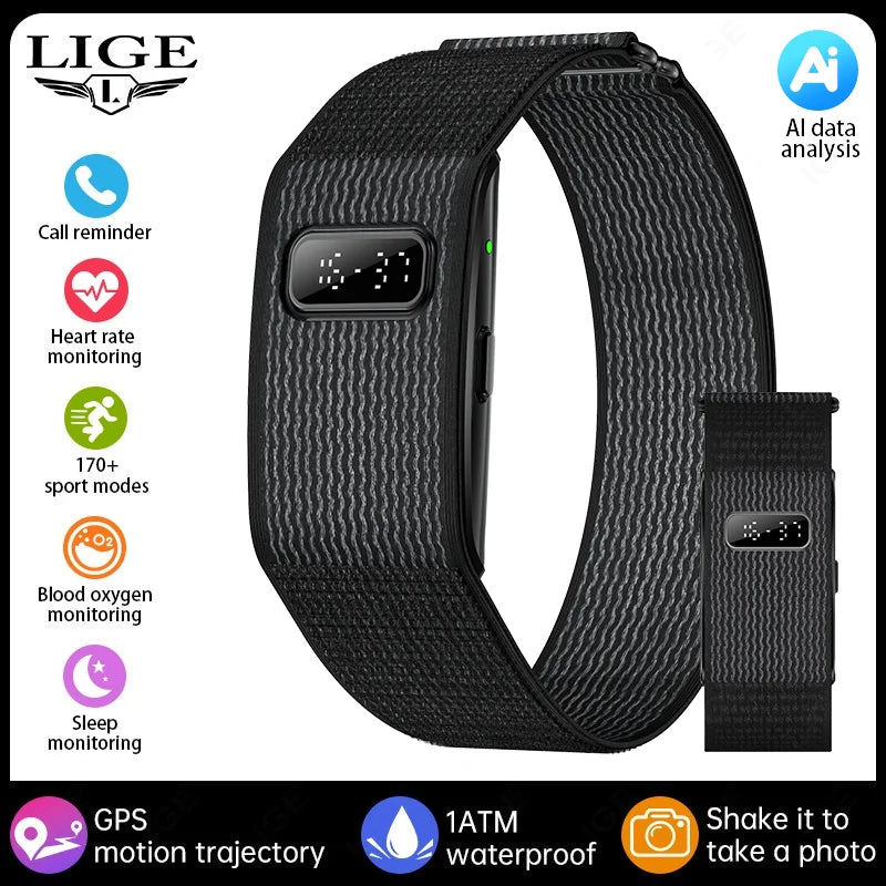 Fitness Tracker 2026 Small Screen Smartwatch Waterproof Sports Band Heart Rate Monitor Health Smart Bracelet GPS Running Track