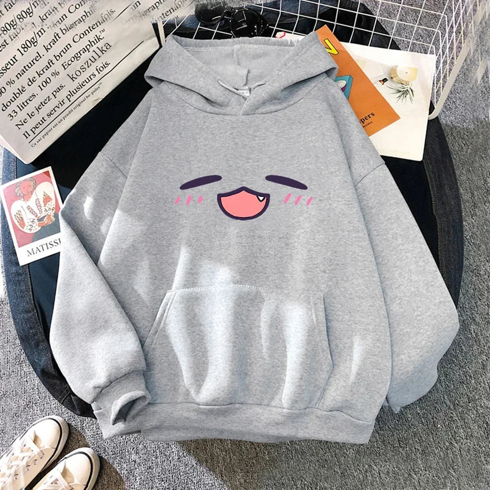 Tako Takodachi Face Hoodie Anime Hololive Hoodies Winter Women Spring/Autumn Tops Unisex Sweatshirt Vintage Harajuku Sudaderas
