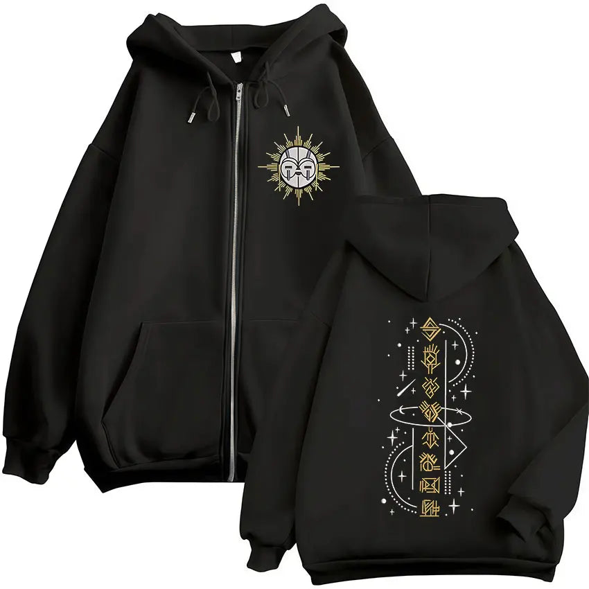 Game Esquie Clair Obscur Expedition 33 Jacket Hoody Unisex Vintage Oversized Zip Up Sweatshirt High Quality Fleece Zipper Hoodie