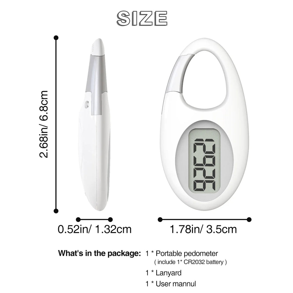 FITCENT Mini Digital Pedometer 3D Sensor Step Counter With Lanyard For Outdoor Sports Running Kids Men Women Walking Tracker