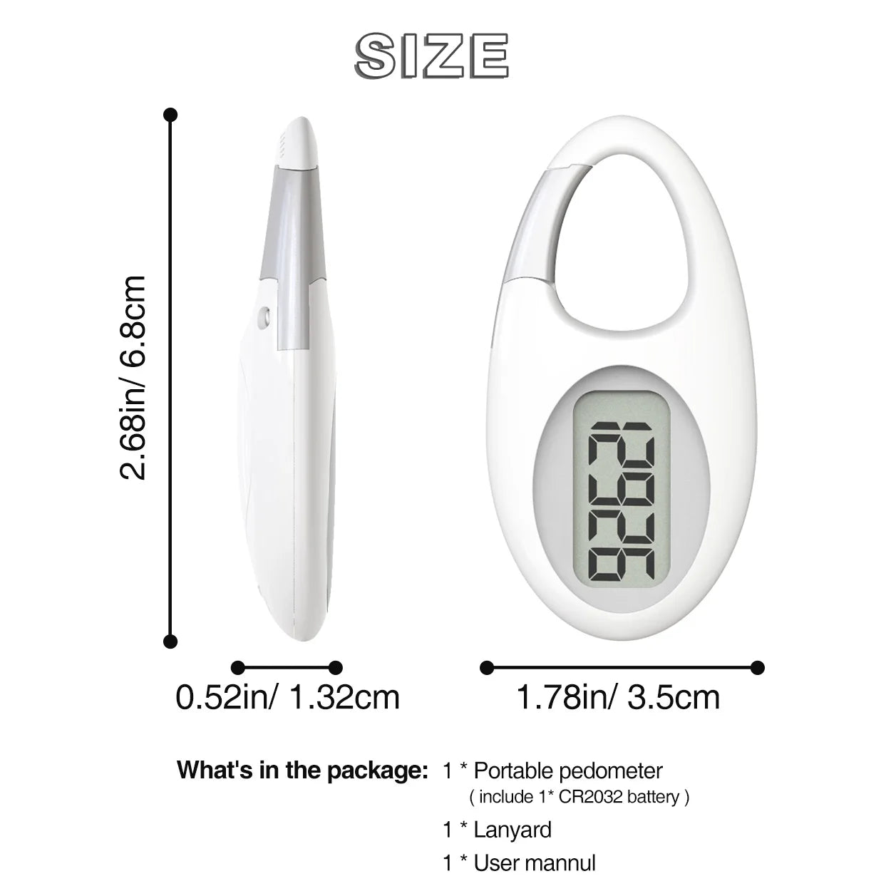FITCENT Mini Digital Pedometer 3D Sensor Step Counter With Lanyard For Outdoor Sports Running Kids Men Women Walking Tracker