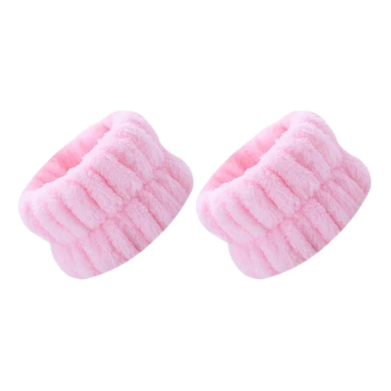 Face Wash Wristband Fleece Skincare  Band Wrist Cuffs for Makeup Shower Girls Headbands Wrist Washband Oversleeves