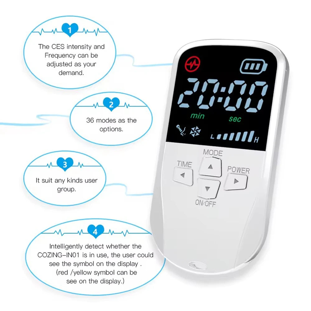CES Vagus Nerve Stimulation Clip Ear Sleep Aid Device Relieve Insomnia Sleep Anxiety Depression Reliever Promote Fast Sleep Deep