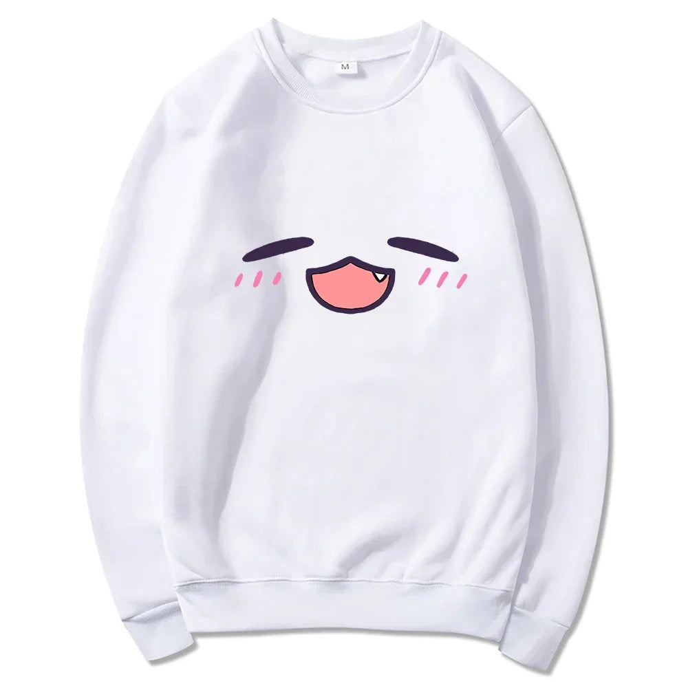 Tako Takodachi Face Hoodie Anime Hololive Hoodies Winter Women Spring/Autumn Tops Unisex Sweatshirt Vintage Harajuku Sudaderas