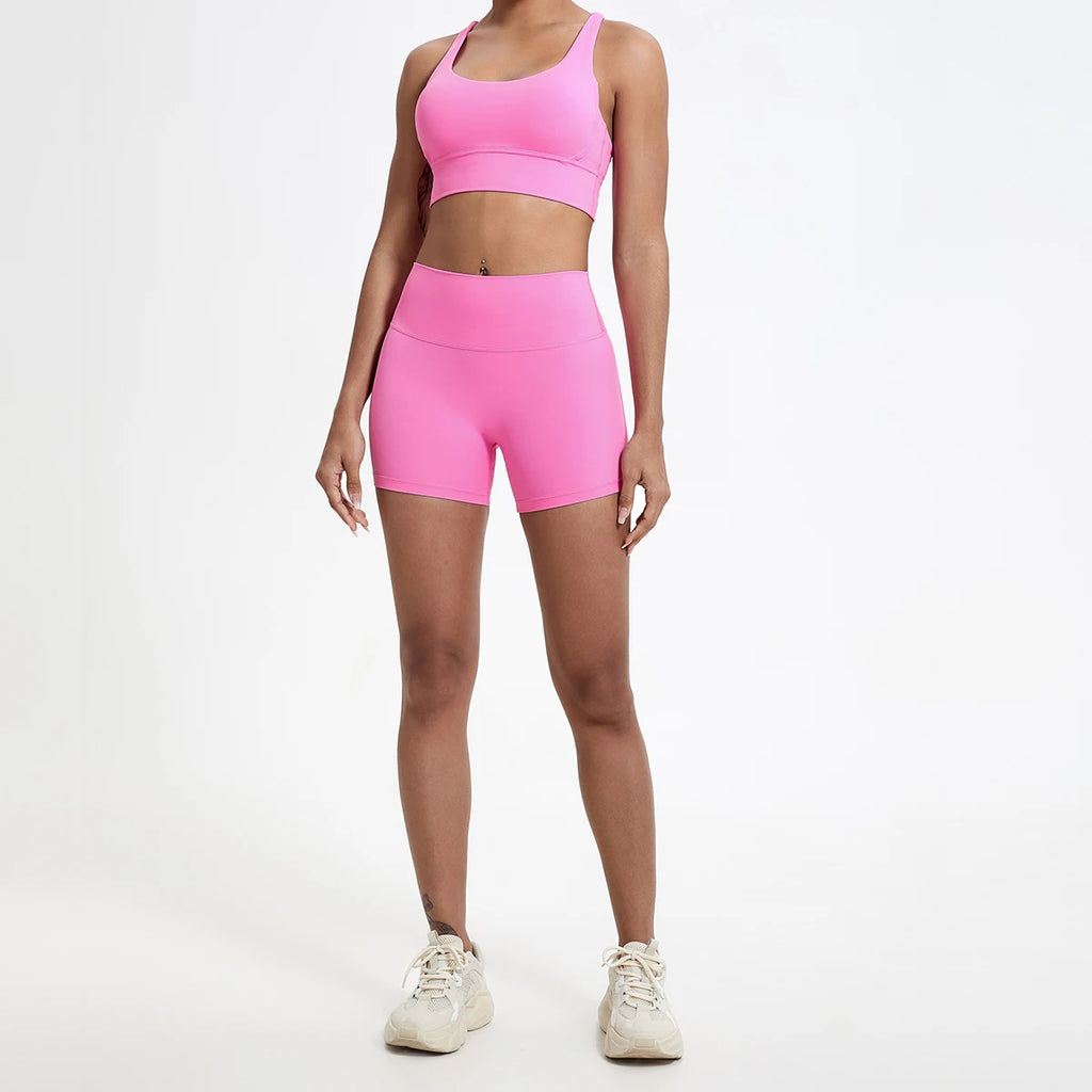 Hearuisavy Summer Running Sports Shorts Women Buttock Lift Leggings Women Cycling Slim Fit Workout Shorts High Waist Yoga Shorts